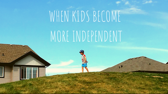 independent kid on a hill