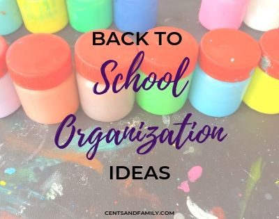 Back to school organization, paint jars - Cents and Family