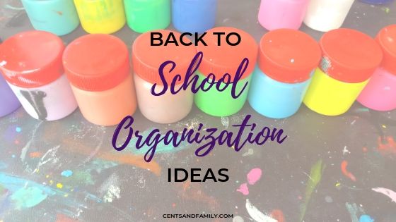 Back to school organization, paint jars - Cents and Family