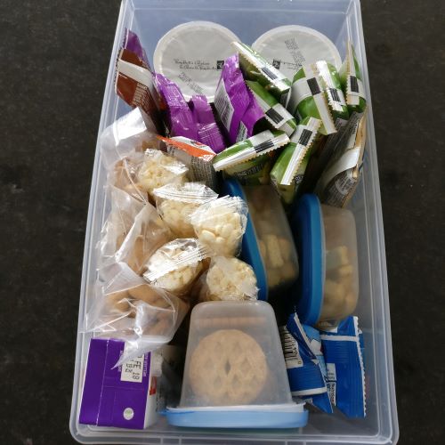 organized snacks for back to school organization