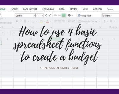 using a speadsheet to create a budget