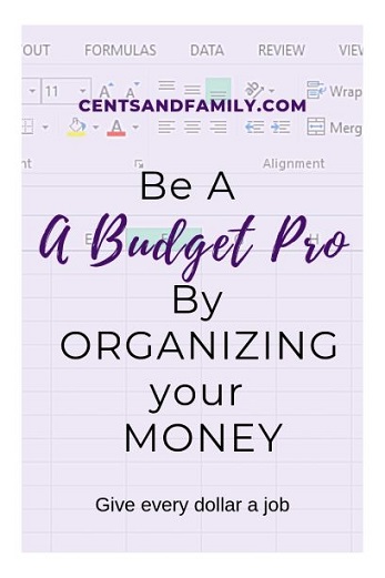Organize your money. Give every dollar a job helps you to stay on budget, work towards your financial goals and avoid going into debt. #organizesavings #personalsavings #avoiddebt #budgeting 