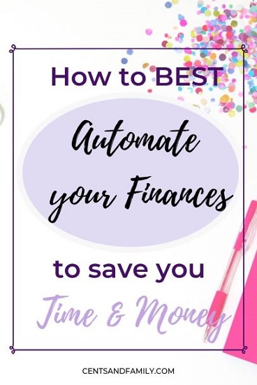 By Minda Chan - Centsandfamily. Automate your finances to save yourself both valuable time and money – two things we often wish that we have more of!  #automatefinances #financialautomation #automateyourfinances #savetimeandmoney
#financialgoals