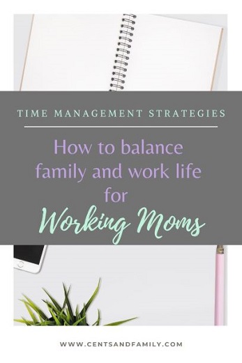 Being a working mom can one of the toughest jobs. Figuring out how to best balance family and work-life is a huge challenge. We need to implement time management strategies to keep it all flowing.  #timemanagement #workingmoms #balanceworkandfamily 