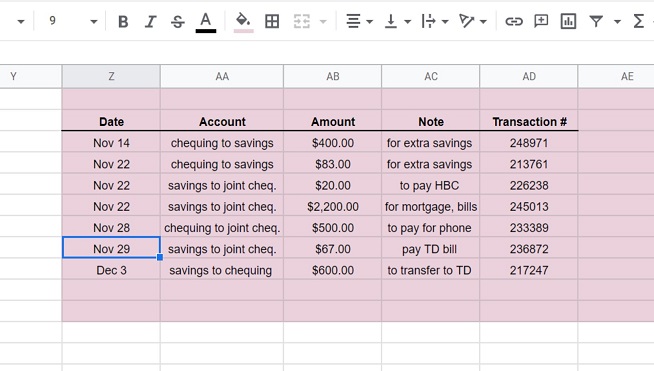 Spreadsheets are a great tool to help you manage your money for free. You can use them to track  online banking transactions #personalfinance #spreadsheets #moneymanagement #spreadsheetbudgets #sinkingfunds #debtplan